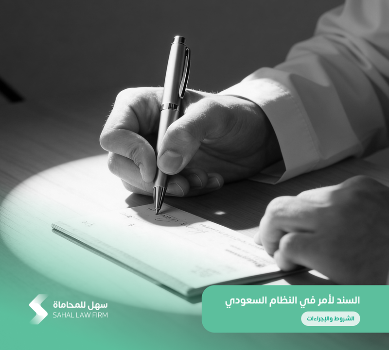 السند لأمر في النظام السعودي | الشروط والإجراءات