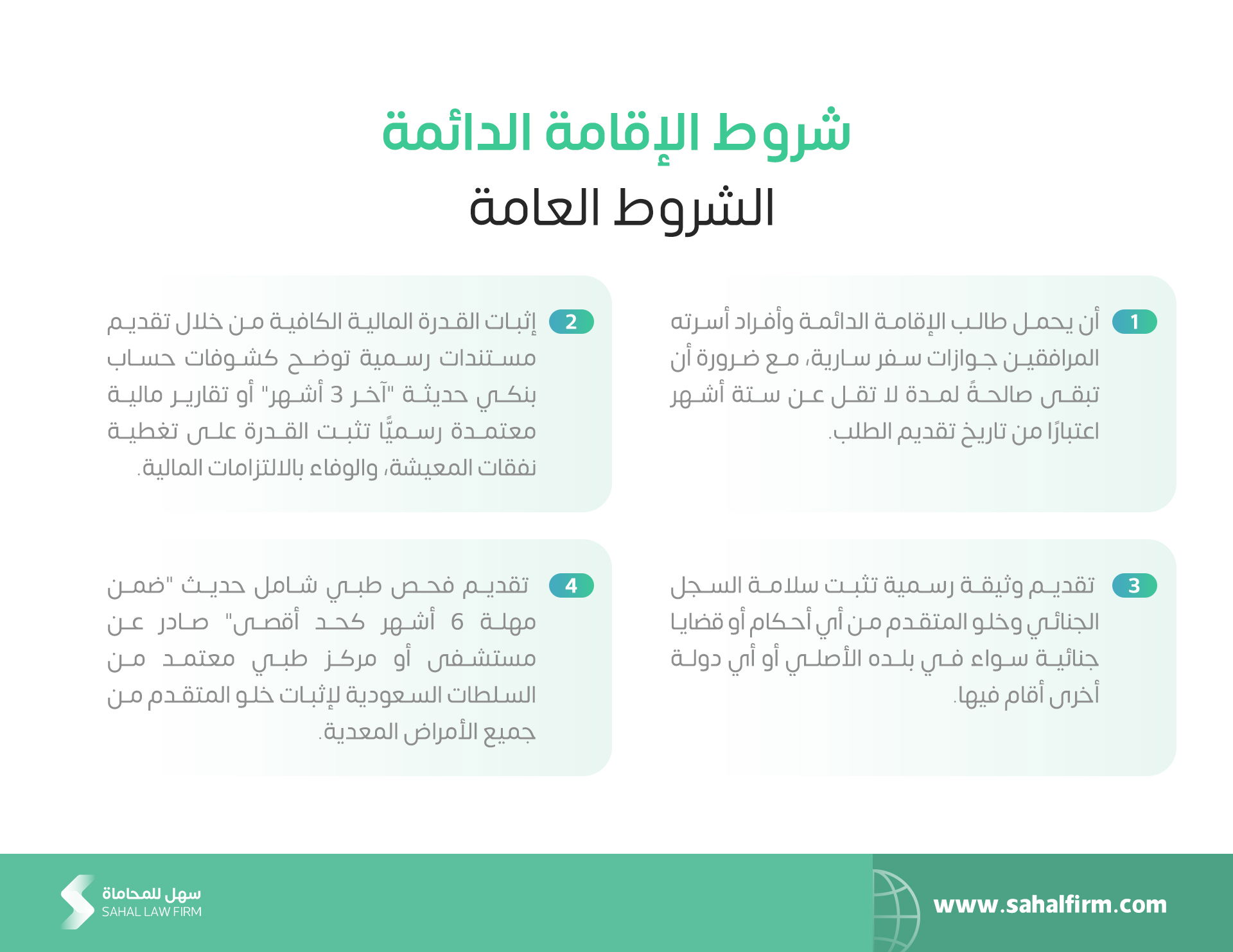 شروط الإقامة الدائمة