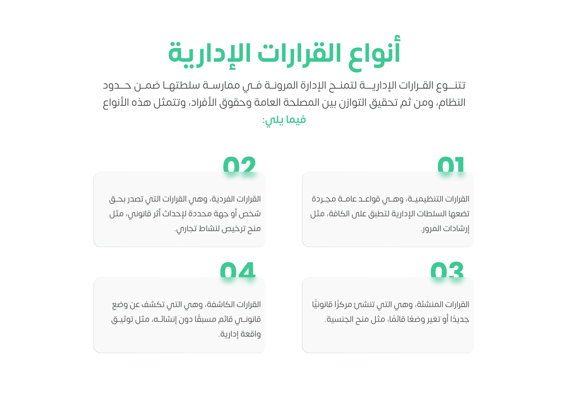 أنواع القرارات الإدارية