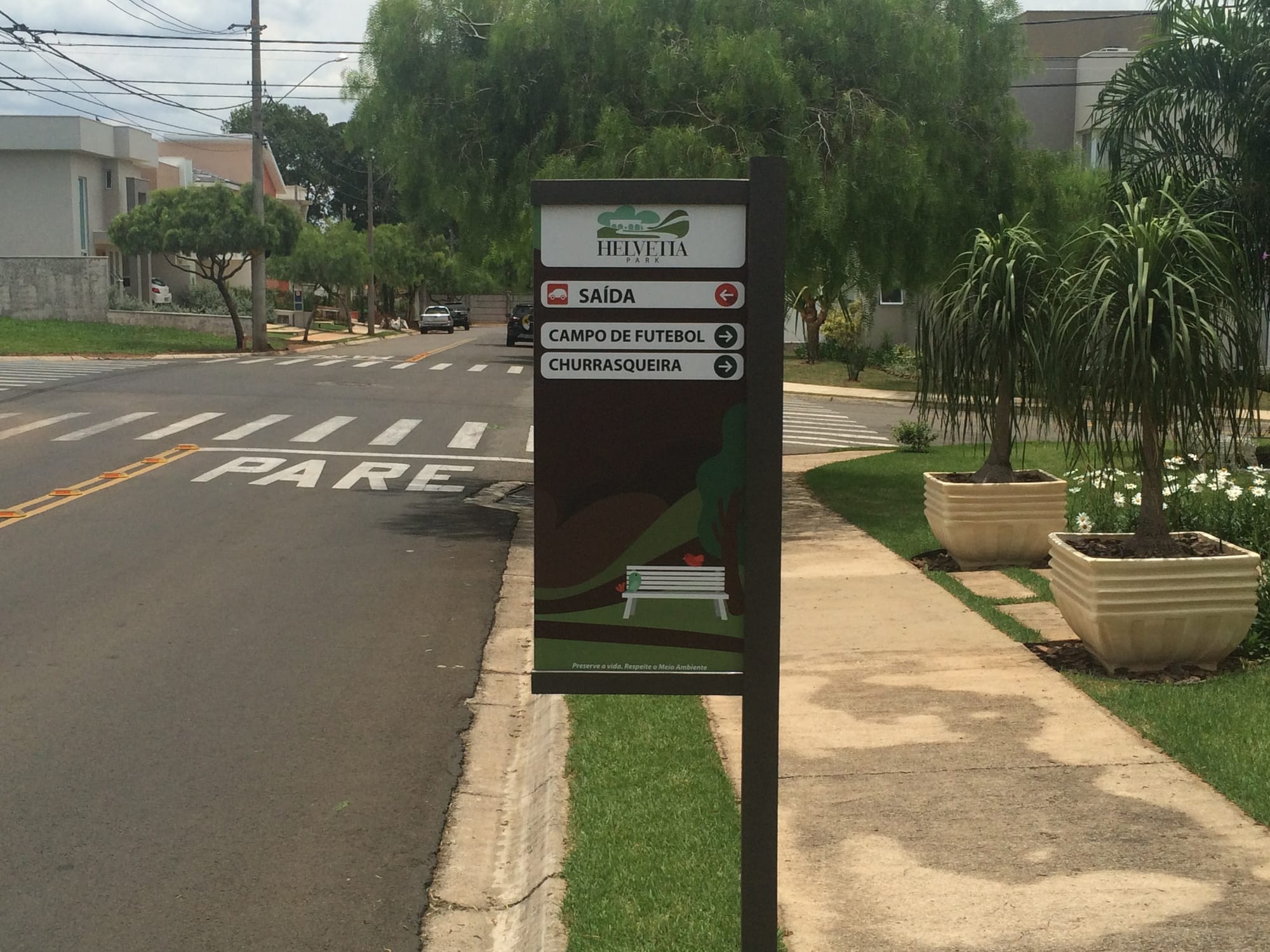 Placa de Sinalização Ecológica para Condomínios e Hoteis Fazenda