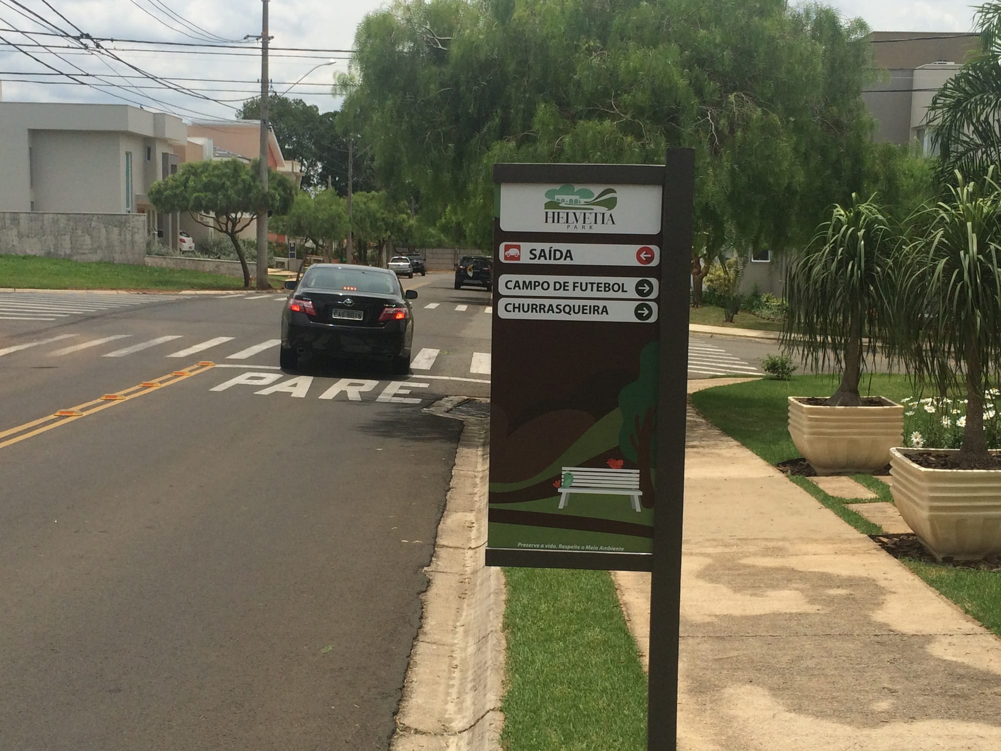 Placa de Sinalização Ecológica para Condomínios e Hoteis Fazenda