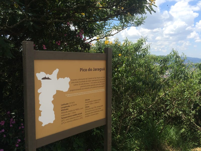 Parque estadual Pico do Jaraguá em São Paulo
