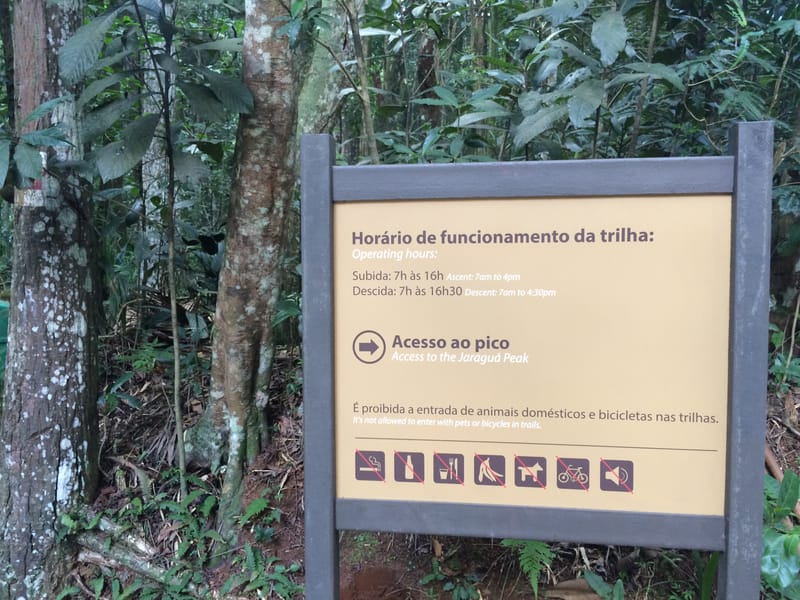Parque estadual Pico do Jaraguá em São Paulo