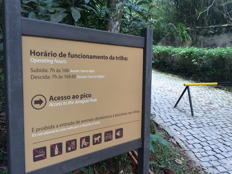 Parque estadual Pico do Jaraguá em São Paulo