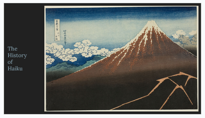 ARE YOU NEW TO HAIKU? image