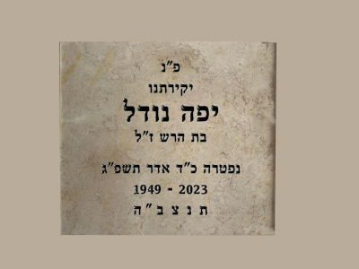 מצבה קיר (סנהדרין) מתוך קטלוג מצבות קיר - תמונה מספר 2066