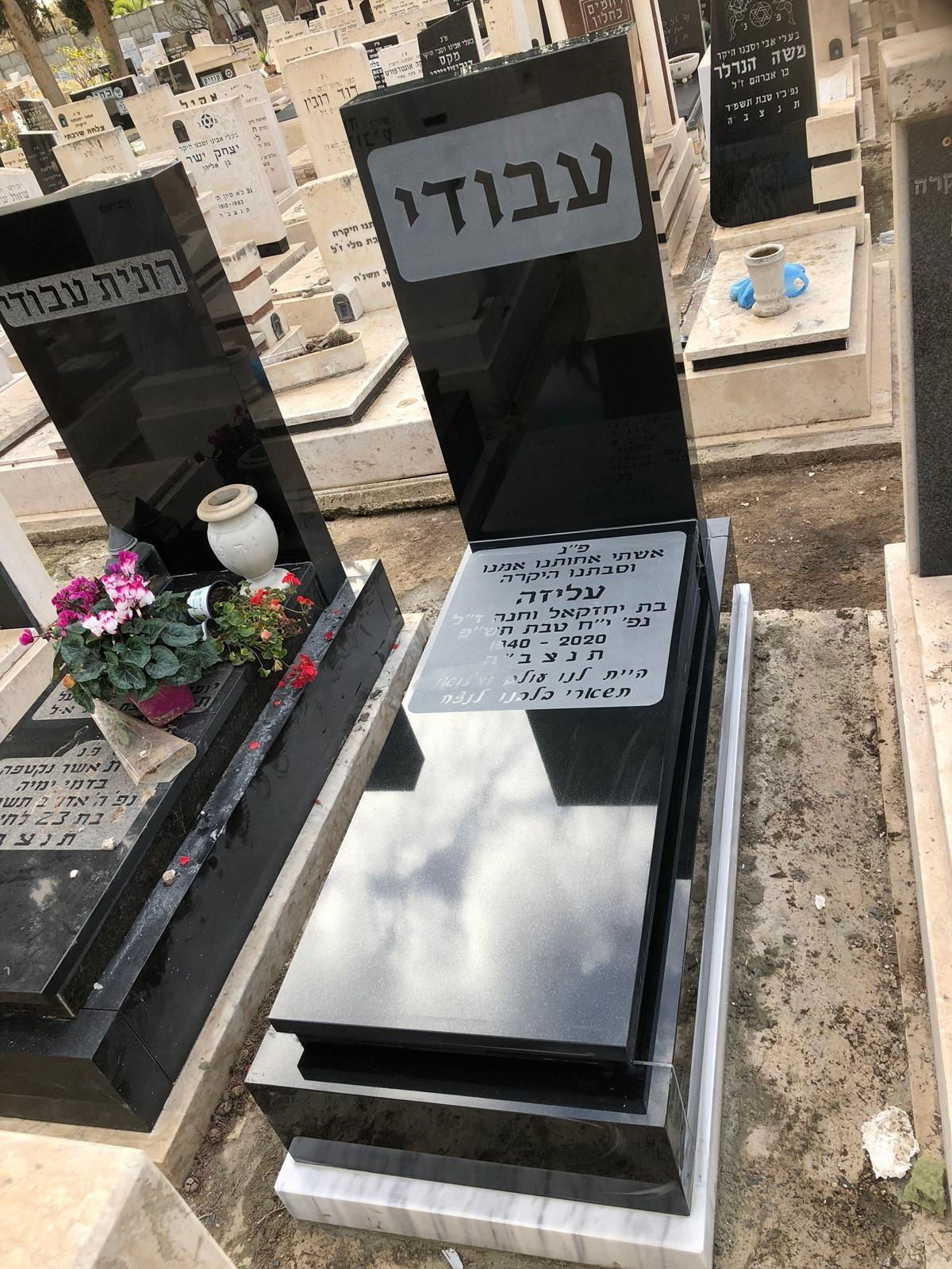 מצבה קלאסית גב גבוה מגרניט שחור בקטלוג - תמונה מספר 5074