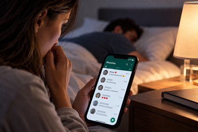 Posso controllare il telefono, WhatsApp, le e-mail o la posta del mio coniuge?