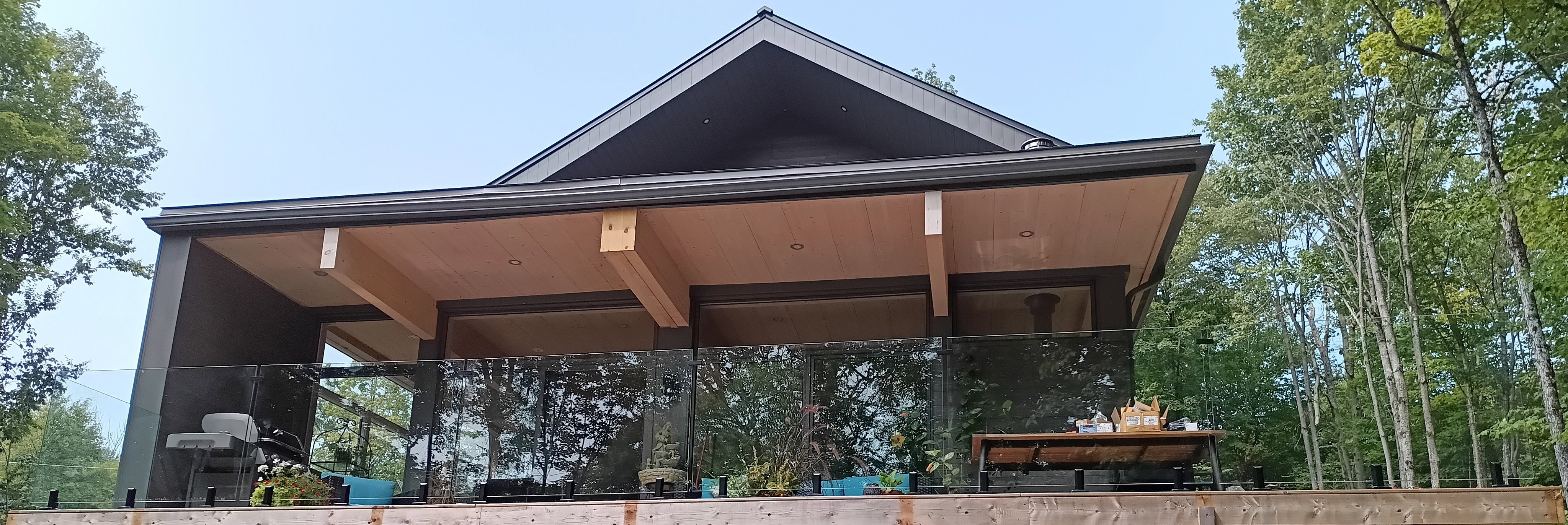 Rampe en verre extérieur sur mesure