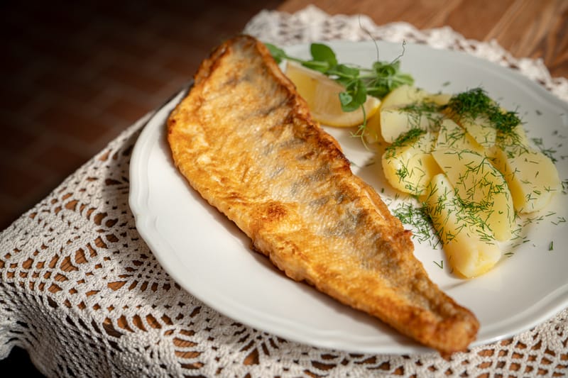 Sandacz filet smażony