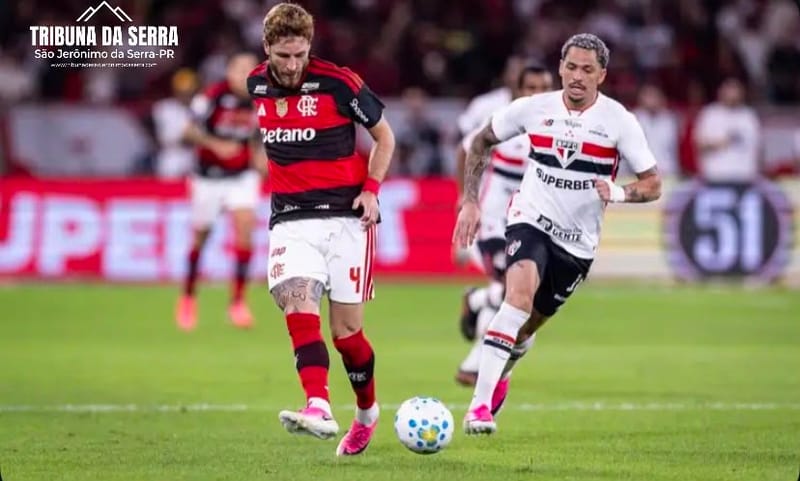 Flamengo abre o placar no Maracanã, mas São Paulo busca empate pelo Brasileirão