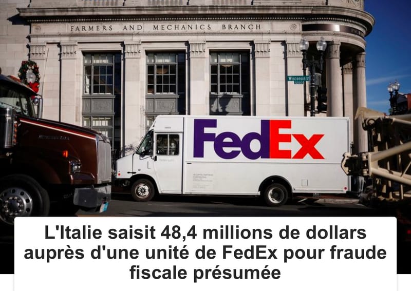 FEDEX CONDAMNÉ A 46,6 MILLION D'€