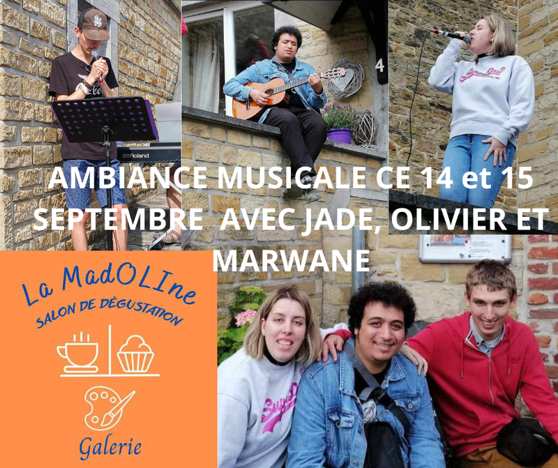 Ambiance musicale à la MadOLIne avec Jade, Olivier et Marwane