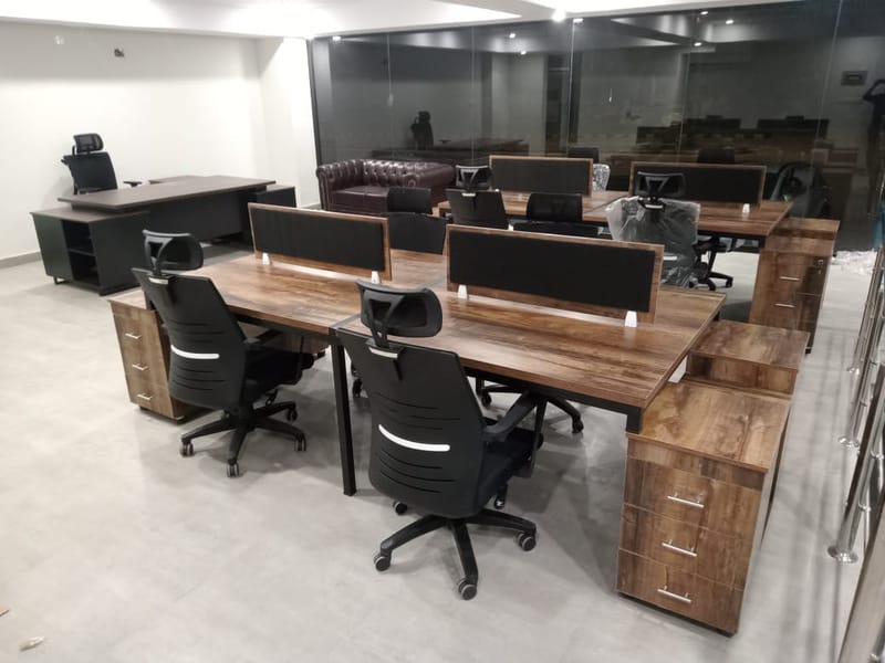 Modern Office Workstations with Executive Desk