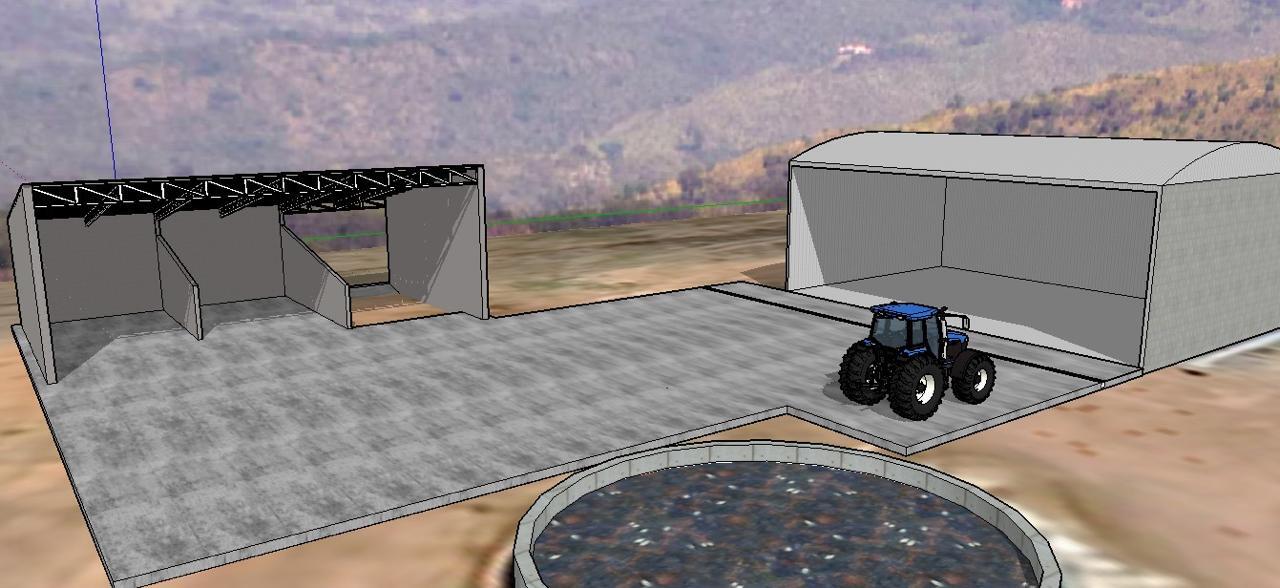 Patio de comidas con entrada doble