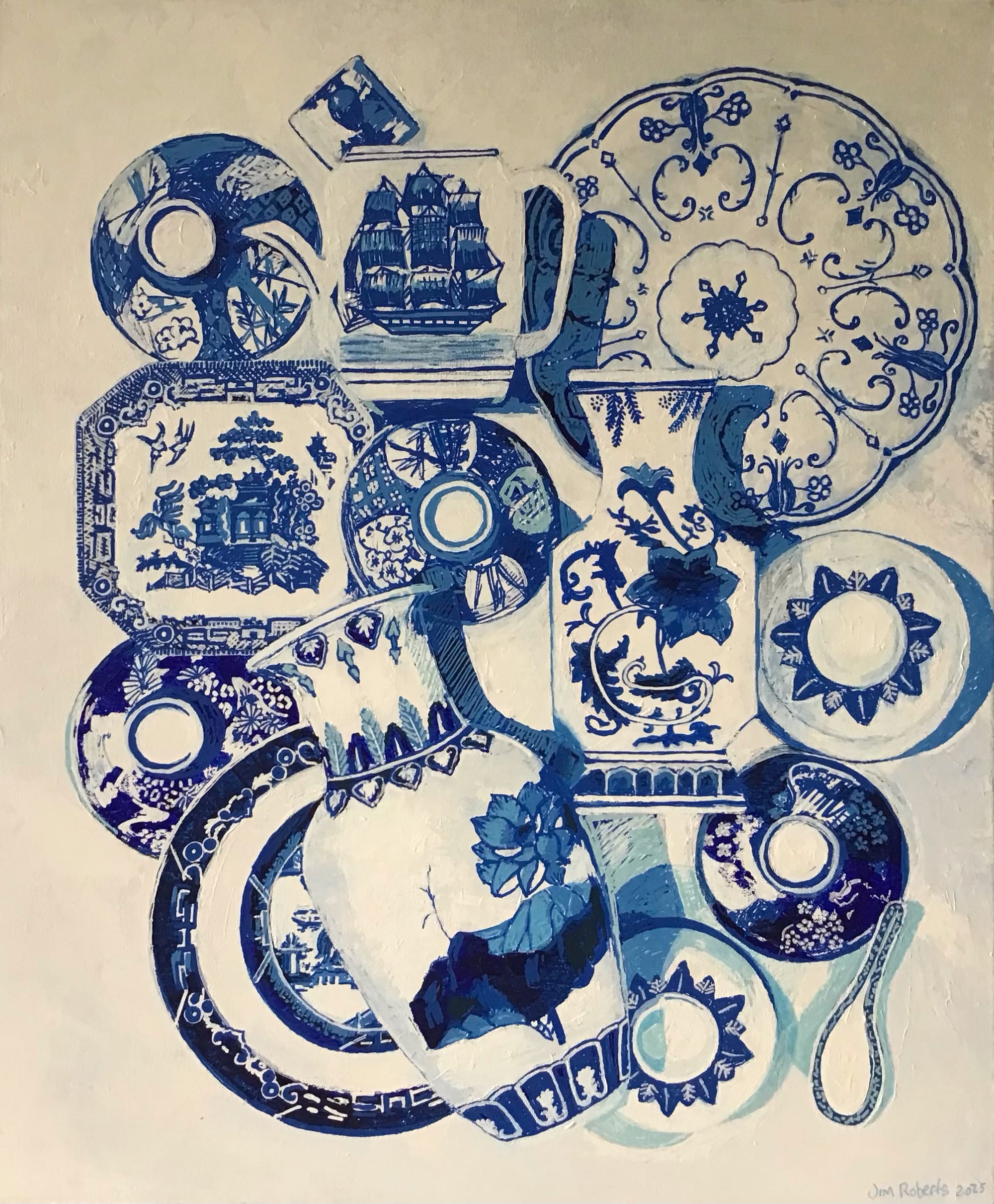 “ARRANGEMENT EN BLEU ET BLANC”