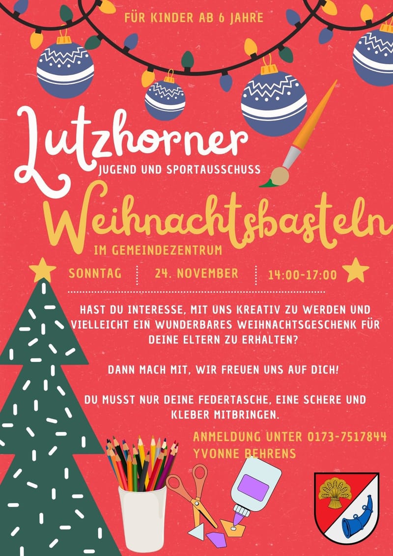 Weihnachtsbasteln (Sport-& Jugendausschuss)
