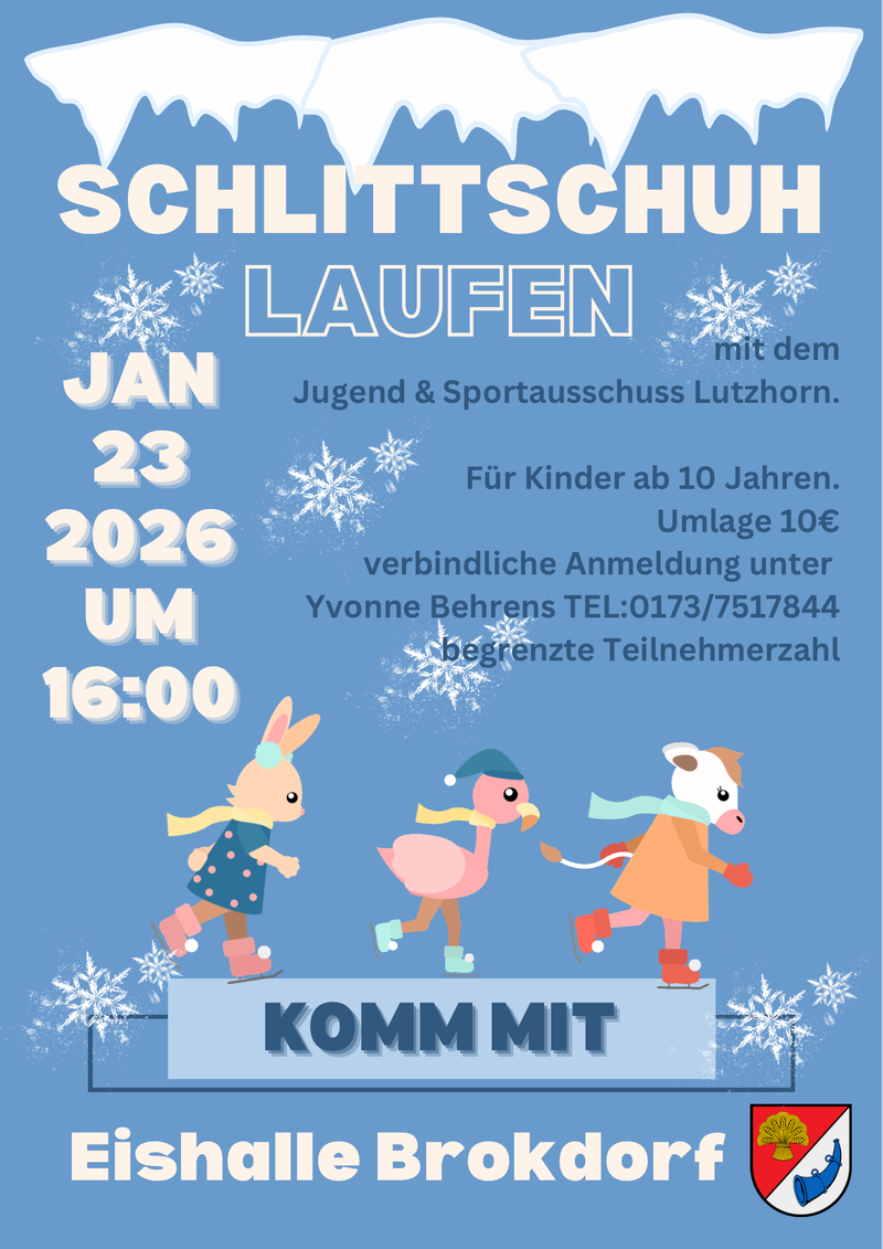 Sport-&Jungendausschuss: Schlittschuhlaufen