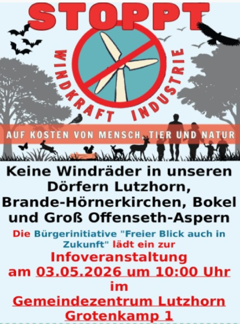 Infoveranstalltung Bürgeriniti"Freier Blick auch in Zukunft – Natur statt Windkraft"