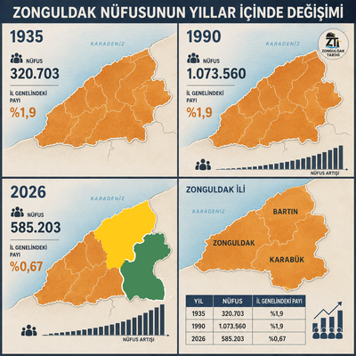 1935-1990- 2026 Nüfus Kıyaslaması