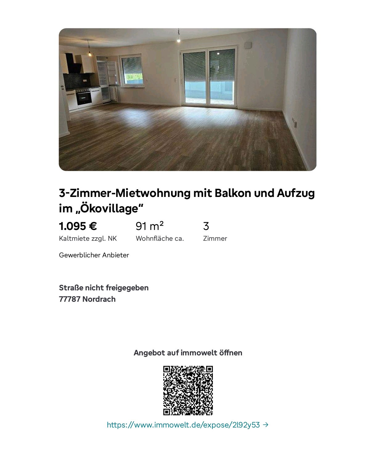 3 Zimmer- Wohnung in Nordrach zu vermieten