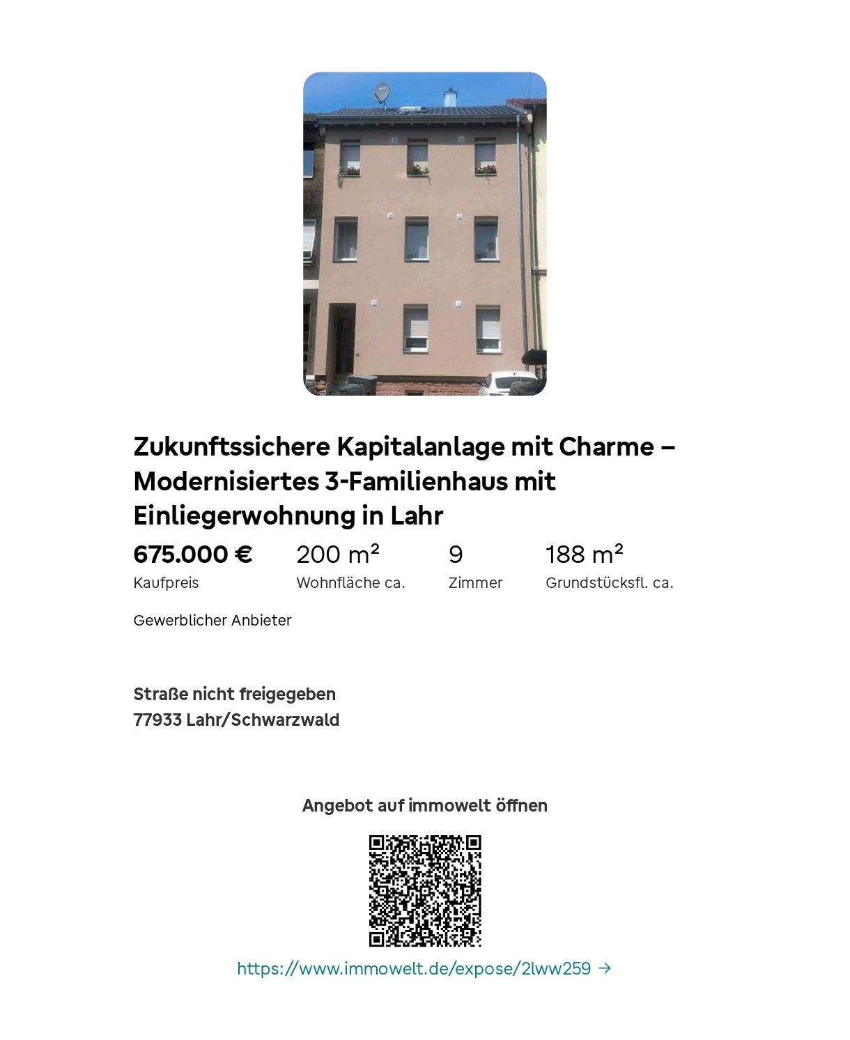 Kapitalanlage in Lahr!