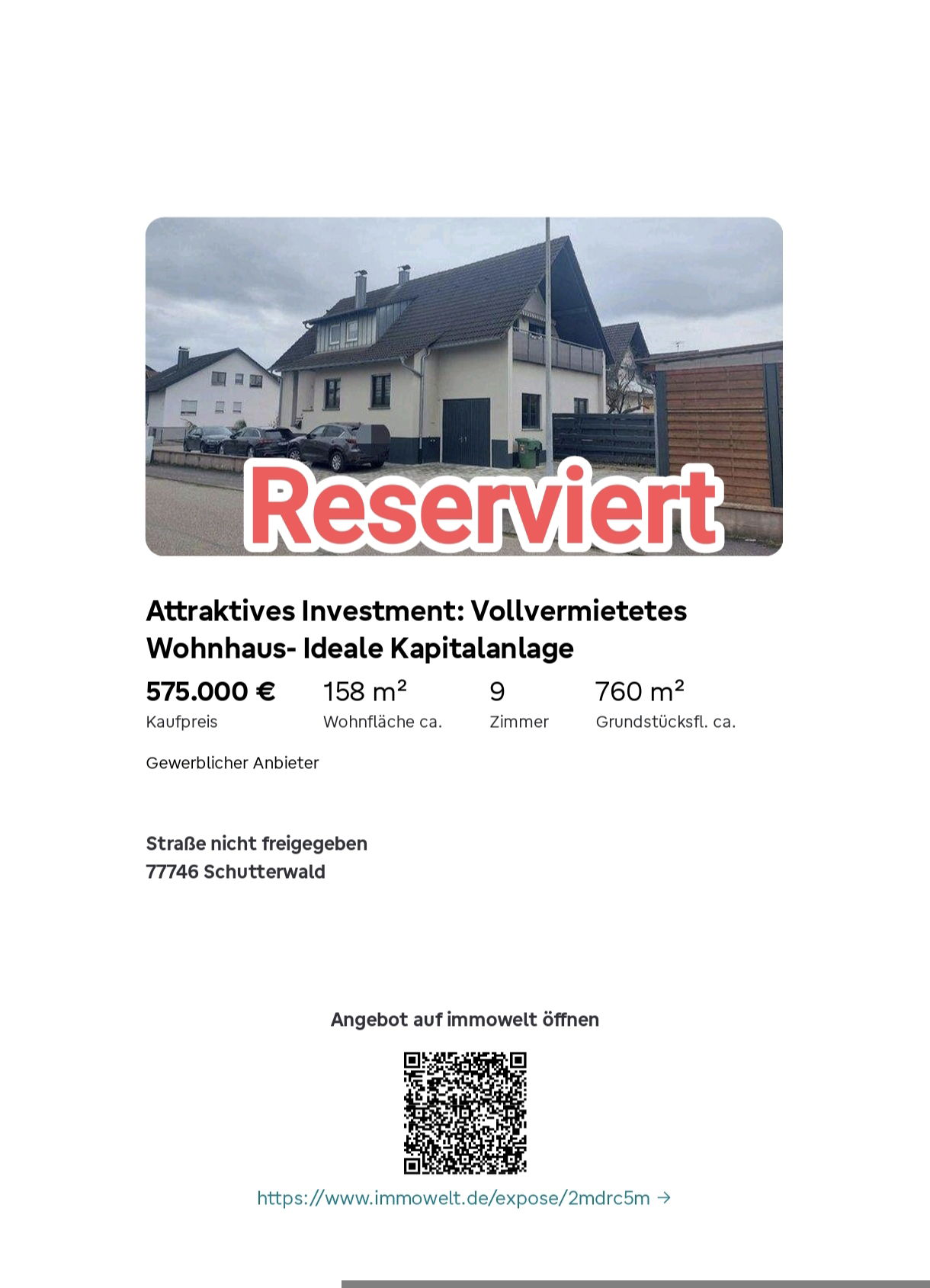 Kapitalanlage oder Eigennutz in Schutterwald