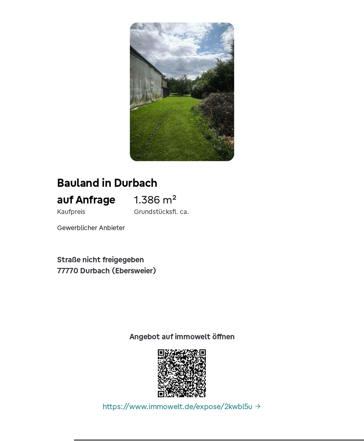 Bauland in Durbach