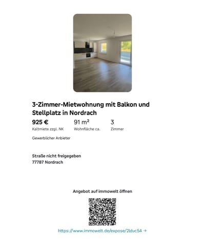 3 Zimmer in Nordrach zu vermieten, 2 OG