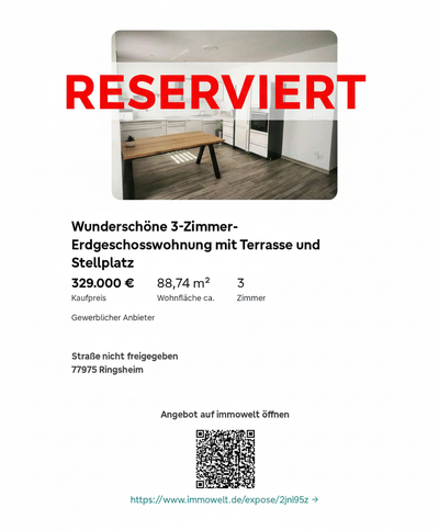 Eigentumswohnung mit Erweiterungsmöglichkeiten in Ringsheim