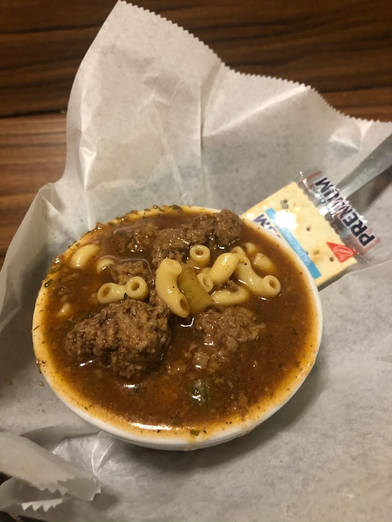 HAMBURGER MACARONI SOUP