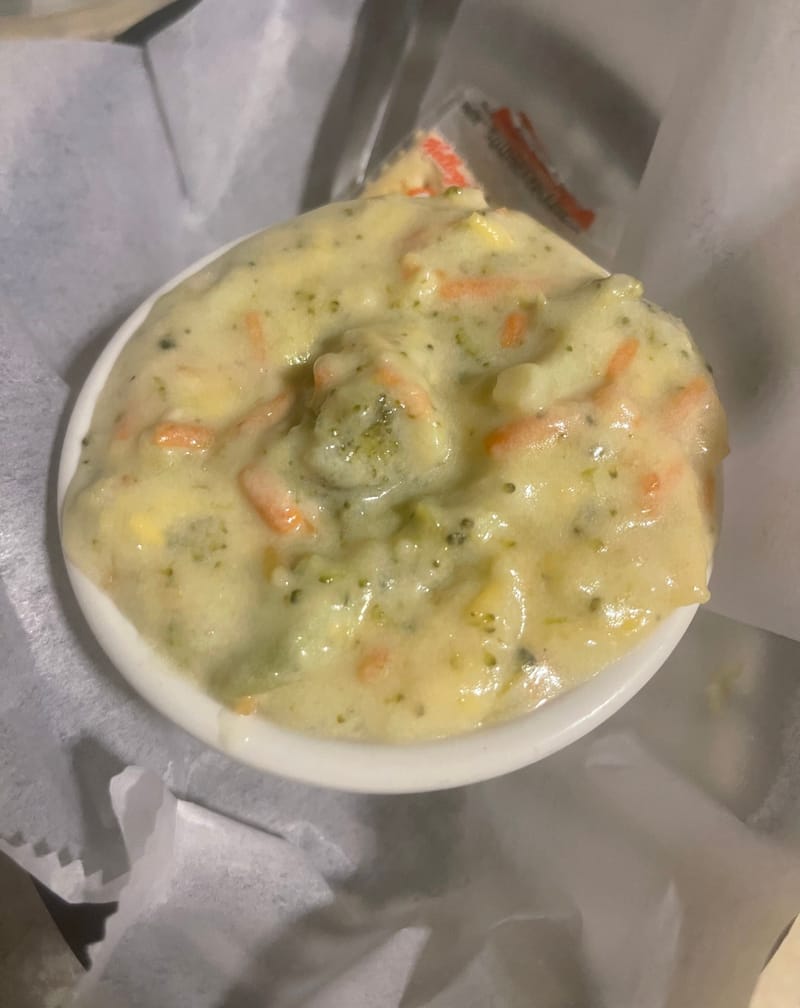 BROCCOLI AND CHEDDAR SOUP (ALL WEEK)