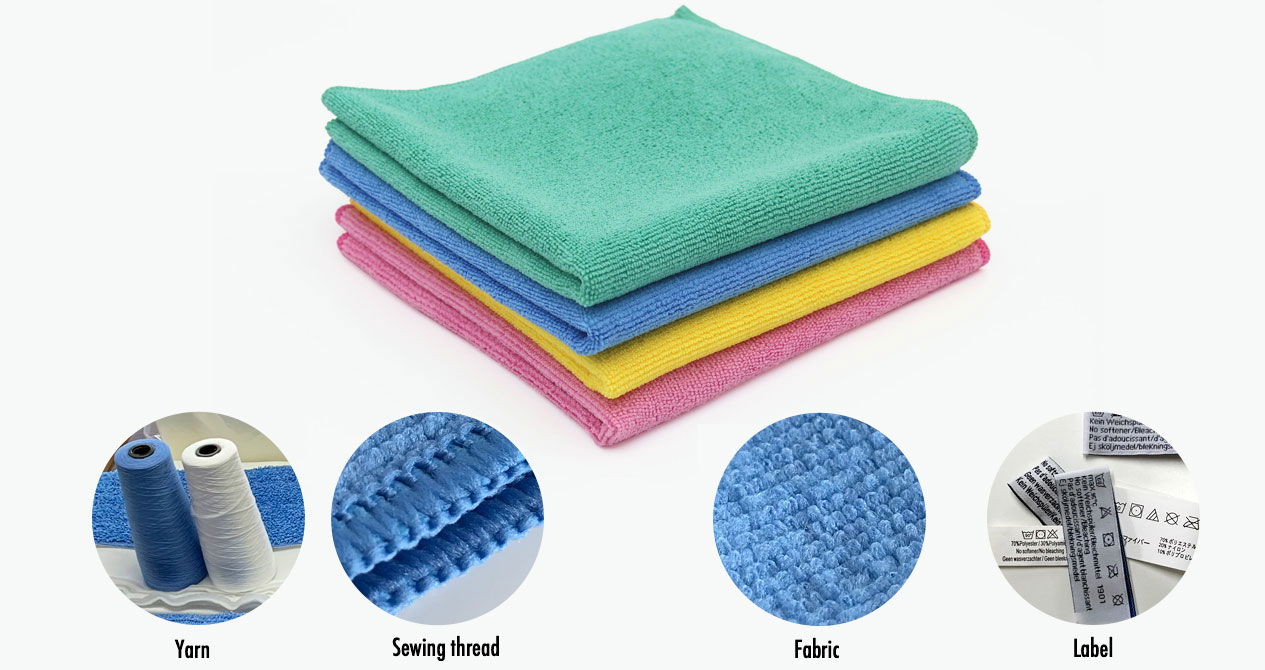 KINGMAX is the OEKO-TEX certified microfiber manufacturer, the towels and mops supplied by us are labeled with STANDARD 100 by OEKO-TEX.