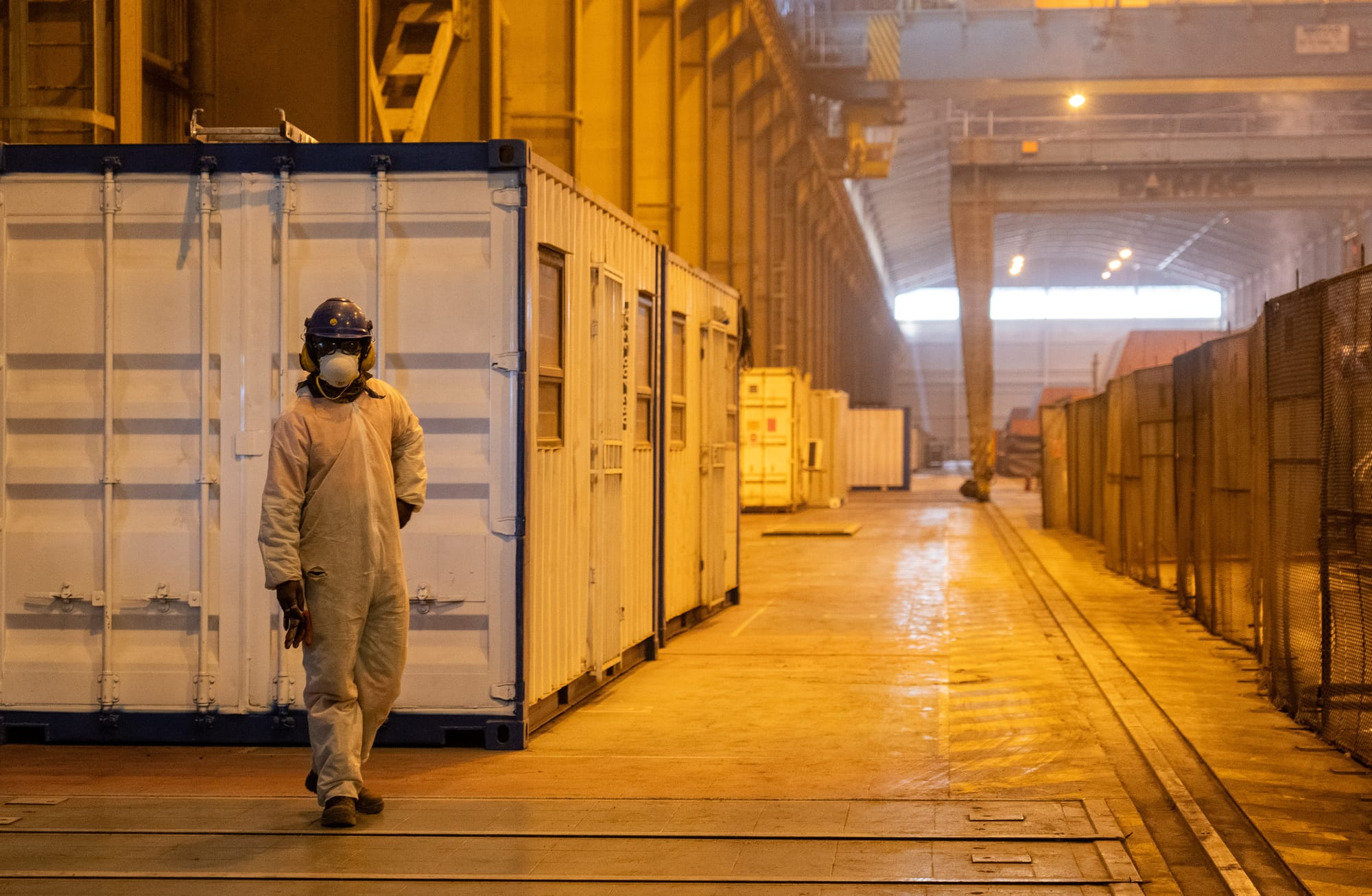 An Eskom Employee inside one of the plants at Matla Power Station
