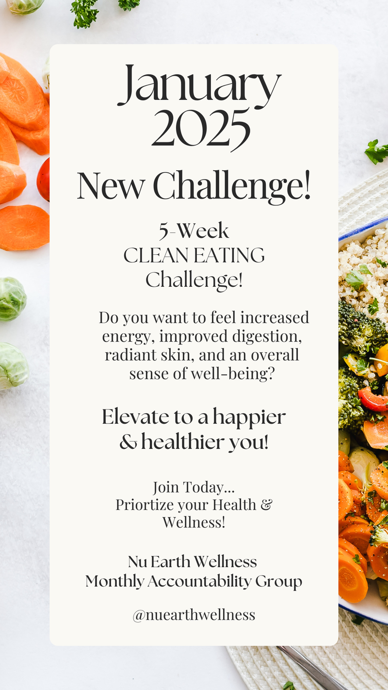 5 Week Clean Eating Challenge! January 2025 Monthly Accountability Group - Nu Earth Wellness