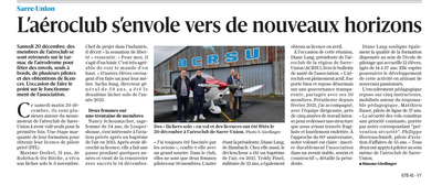 L'aéroclub s'envole vers de nouveaux horizons 20/12/2025