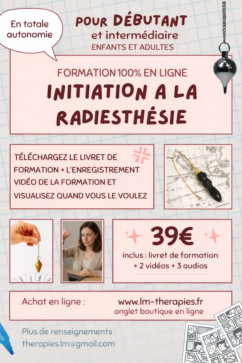 Formation en ligne : initiation à la radiesthésie