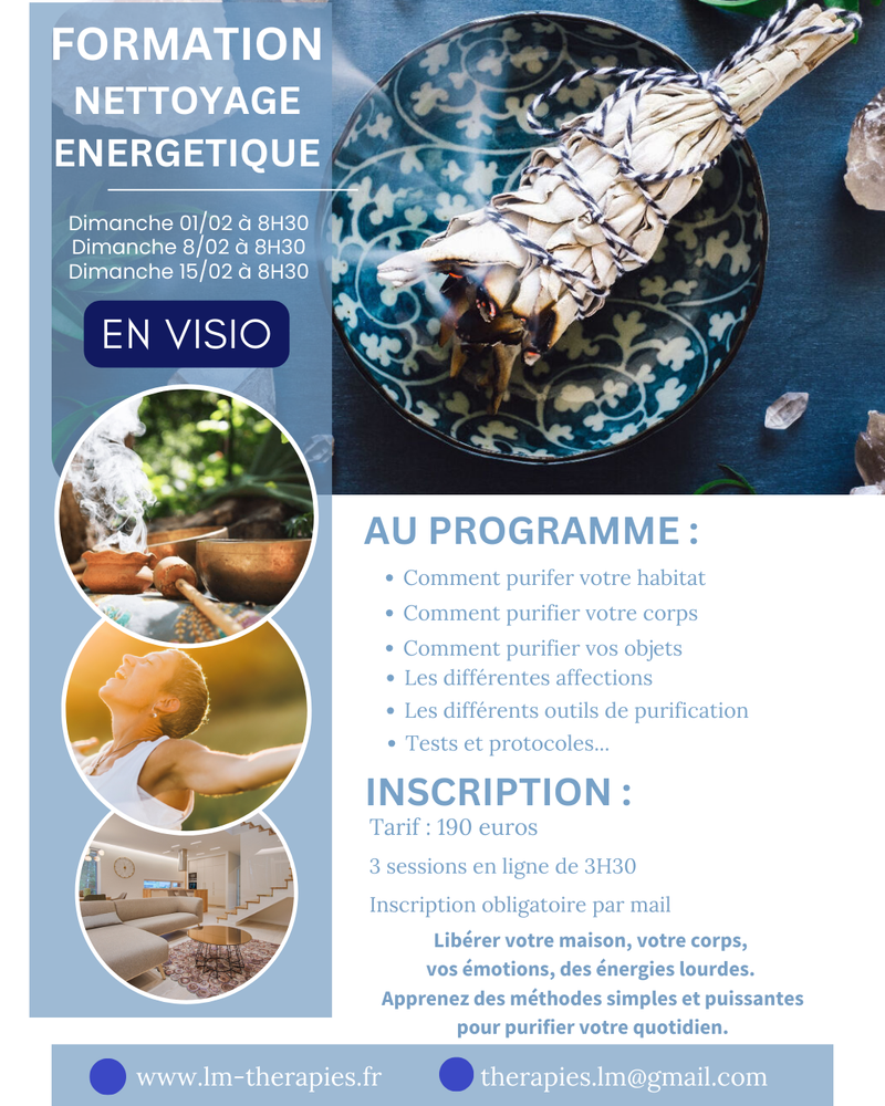 Formations - en visio : Nettoyage et protection énergétique