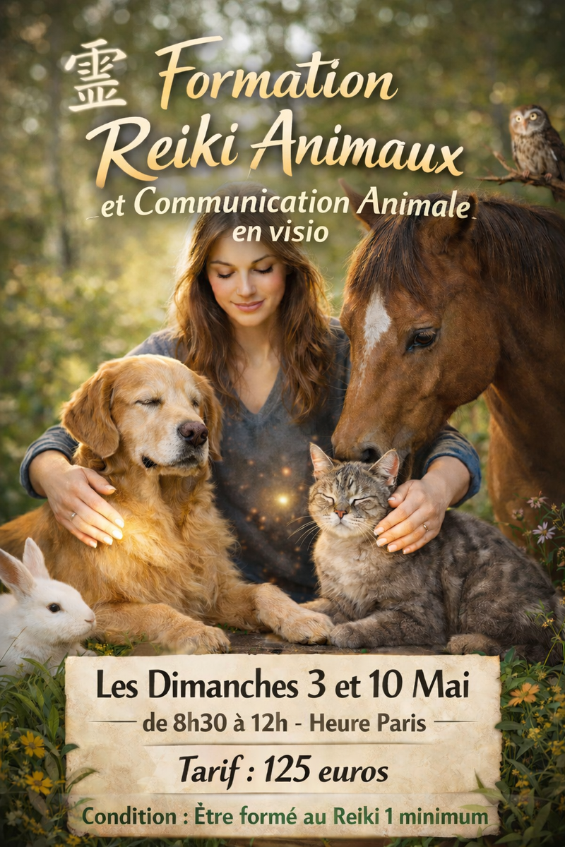 Reiki animaux et communication animal en visio