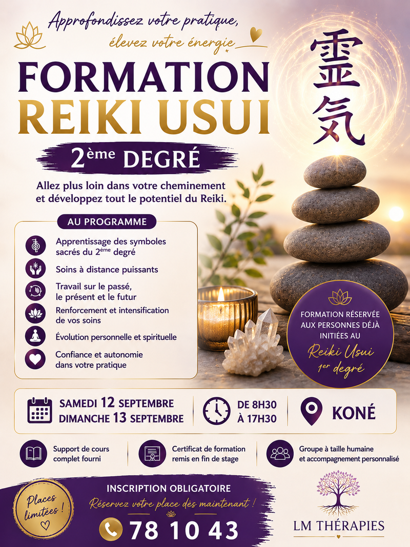 Formation Reiki Usui 2ème dégré