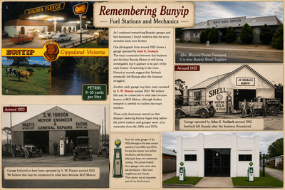 Remembering Bunyip Fuel stations and Mechanics
