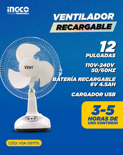 VENTILADOR RECARGABLE