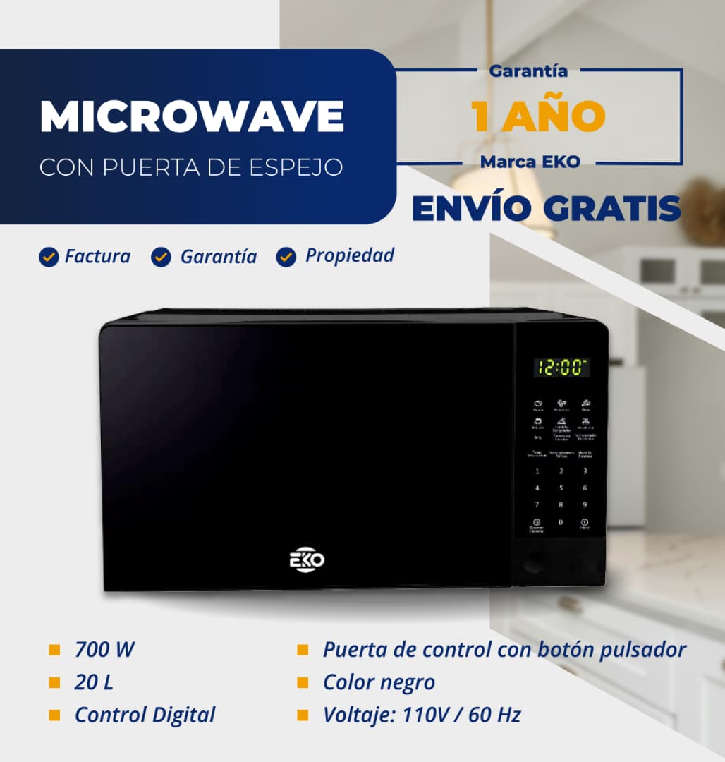 🔷 Microwave Color Negro