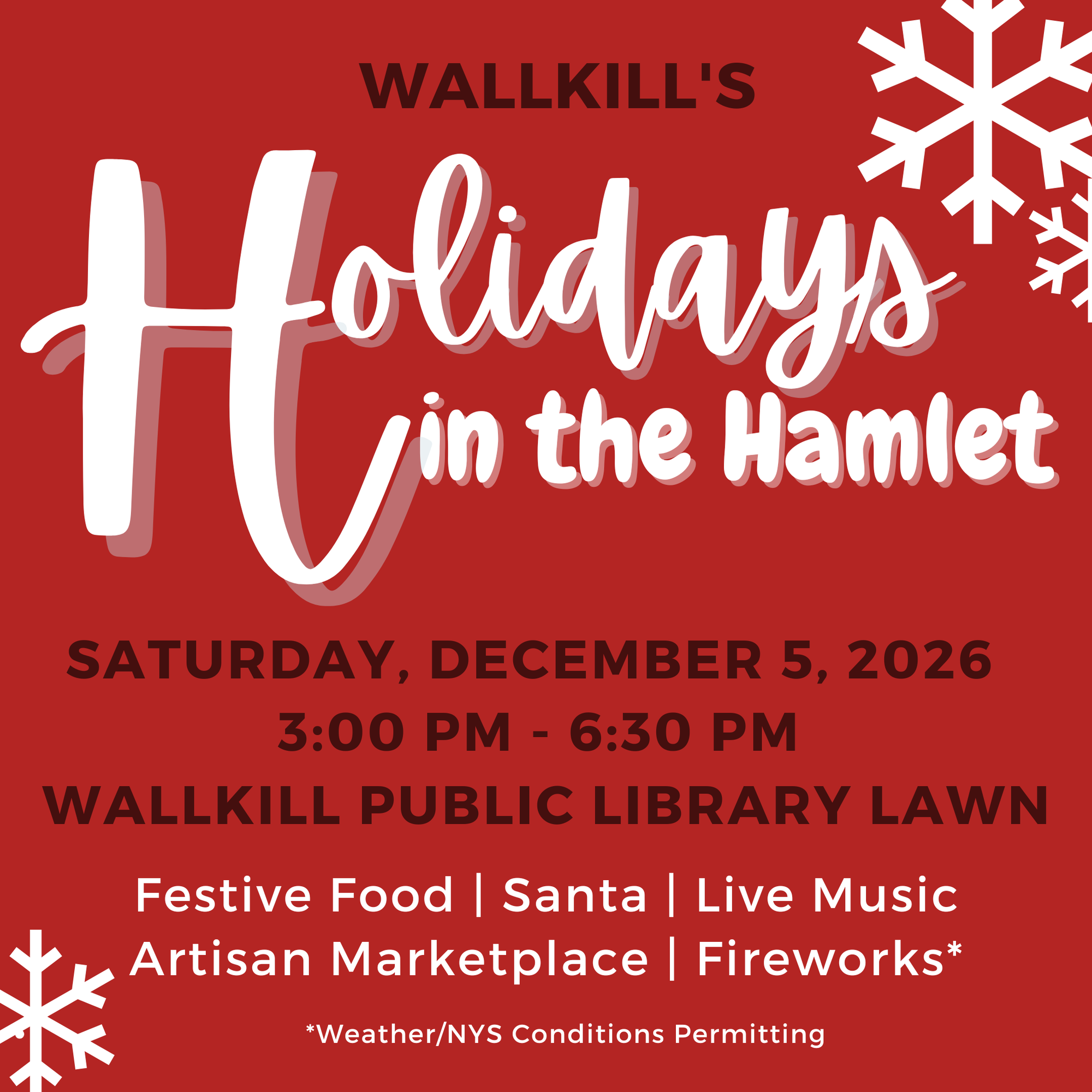 Holidays in the Hamlet Dec. 5, 2026