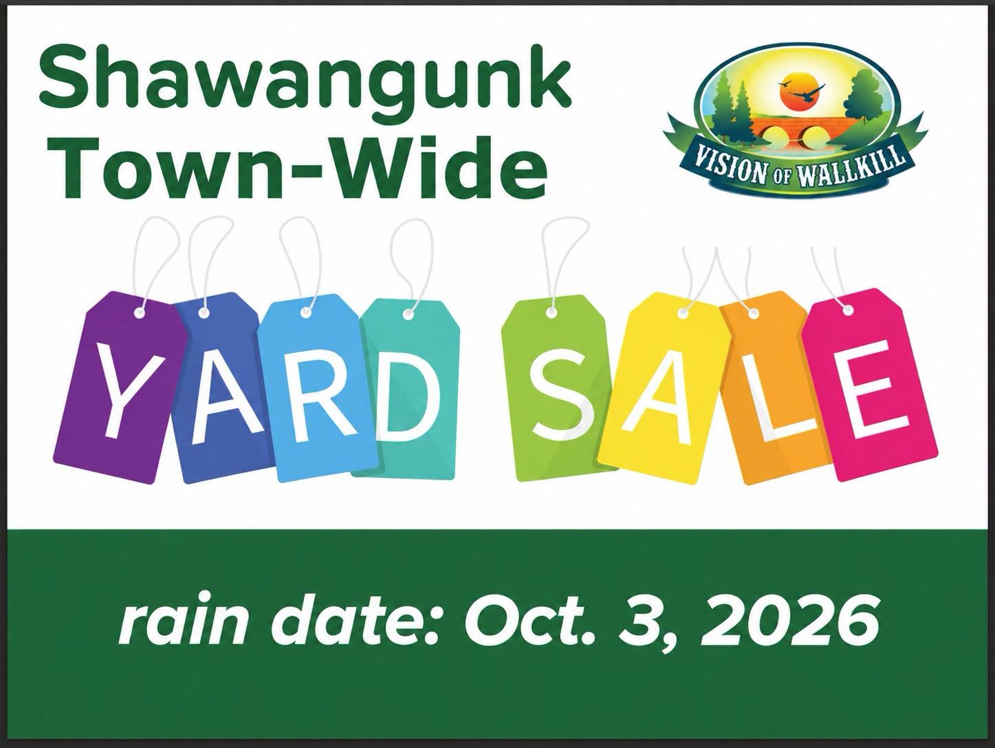 Shawangunk Town-Wide Yard Sale - Sept. 26, 2026