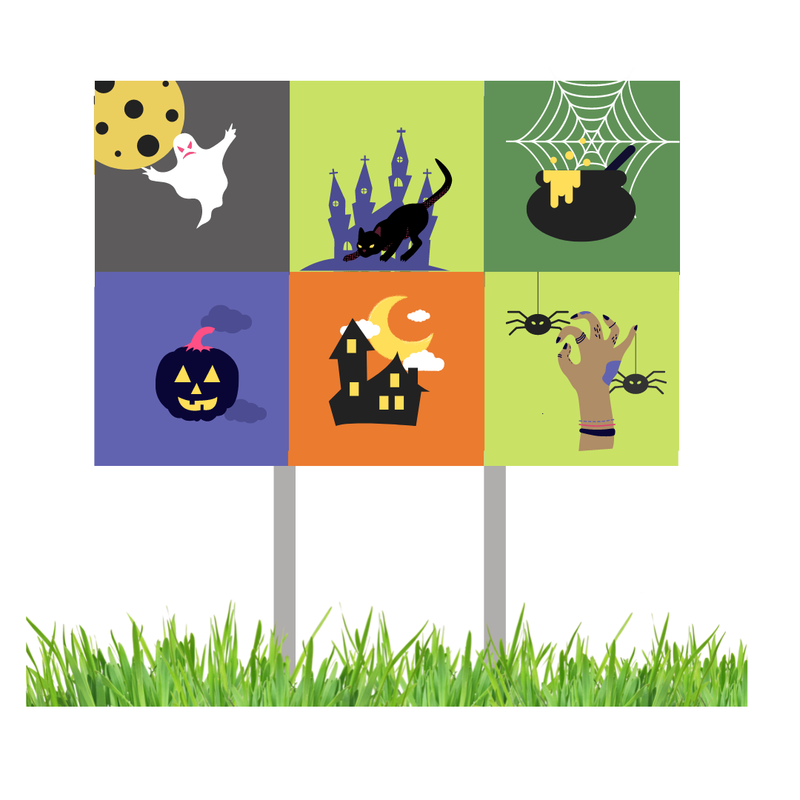 5th Halloween Art Along the Sidewalk