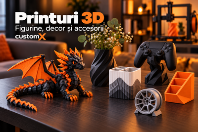 Printuri 3D și obiecte personalizate, idei creative pentru birou și acasă