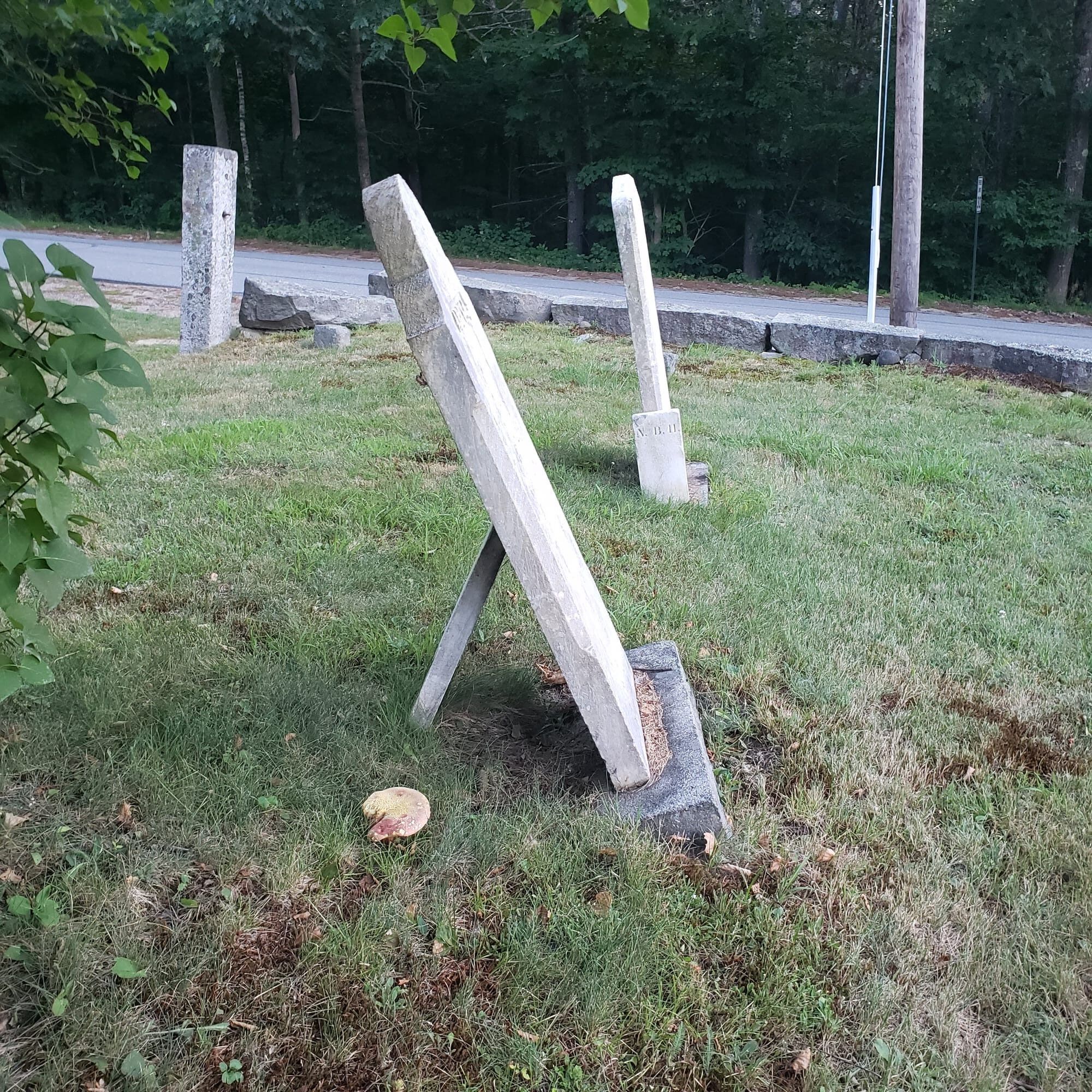 Abbie & Nathan Hoitt gravestones before restoration