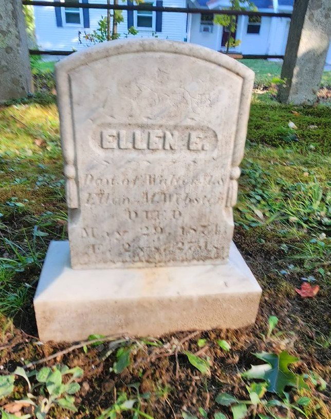 Ellen E. Webster gravestone after restoration 2026