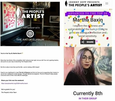 Finalista en The People’s Artist